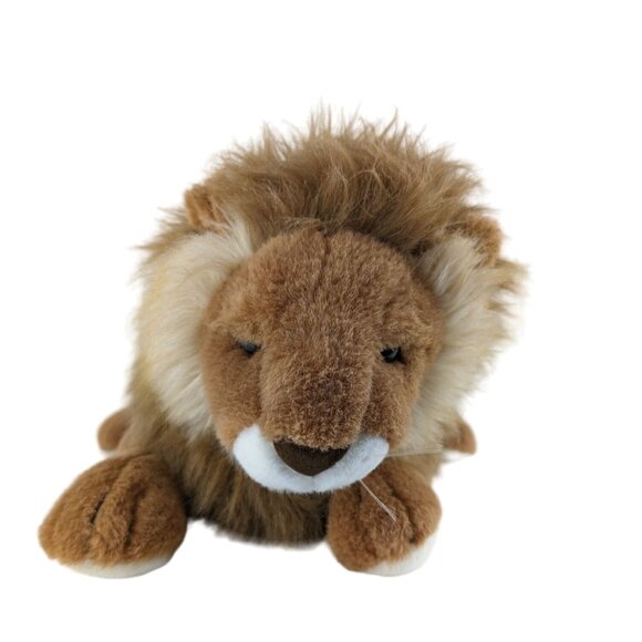 Mervyns Happy Friends Lion Plush 24" Brown Stuffed Animal Toy Vintage Laying - Picture 2 of 8